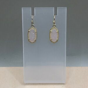 Kendra Scott Alexandria Drusy Drop Earrings - Gold Sparkling